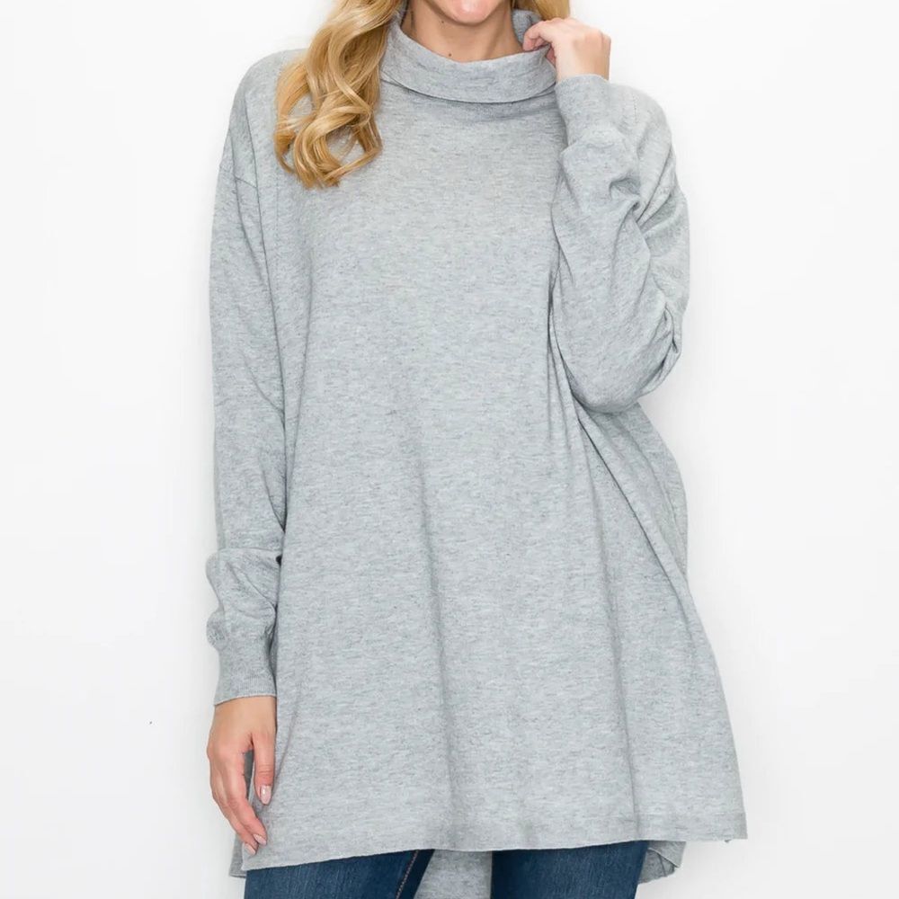 JOH CASHMERE Sarah Sweater Heather Gray Women’s Size Large
